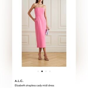 A.L.C. Elizabeth Strapless Cady Midi Dress (Size 00)